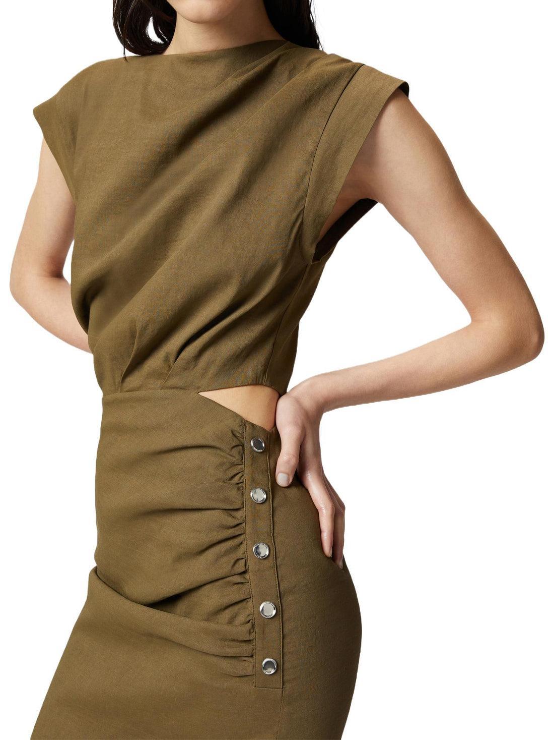 Pinko Abito in lino con bottoni Cielo