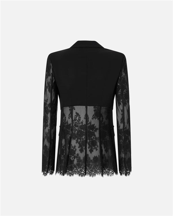 Pinko Giacca blazer monopetto in pizzo