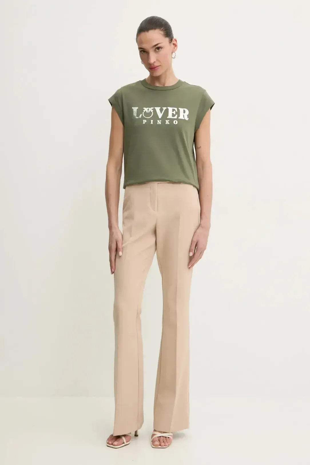 Pinko t-shirt in cotone donna colore verde