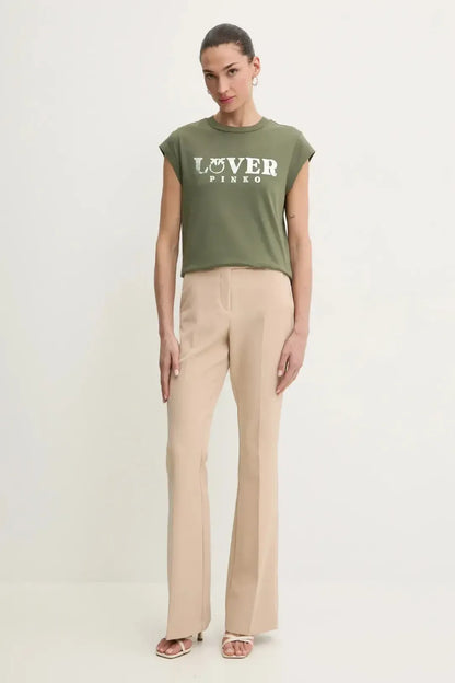 Pinko t-shirt in cotone donna colore verde