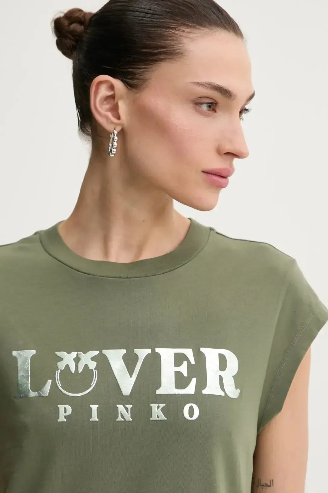 Pinko t-shirt in cotone donna colore verde