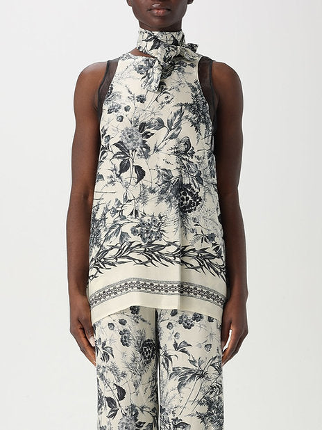 SIMONA CORSELLINI TOP IN STAMPA FLOWERS INK