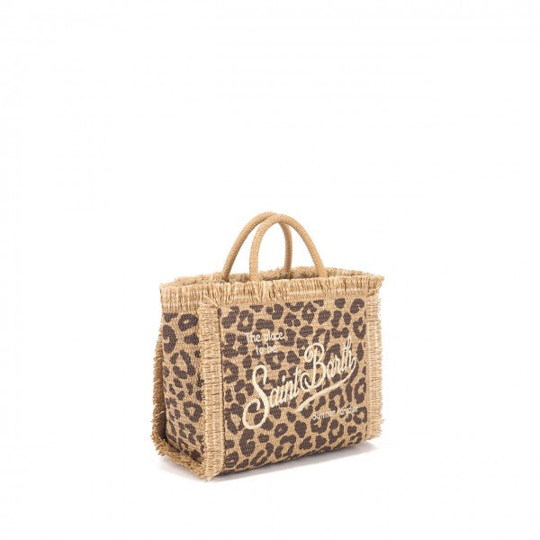 Saint Barth Borsa In Paglia Colette Straw Leopardata