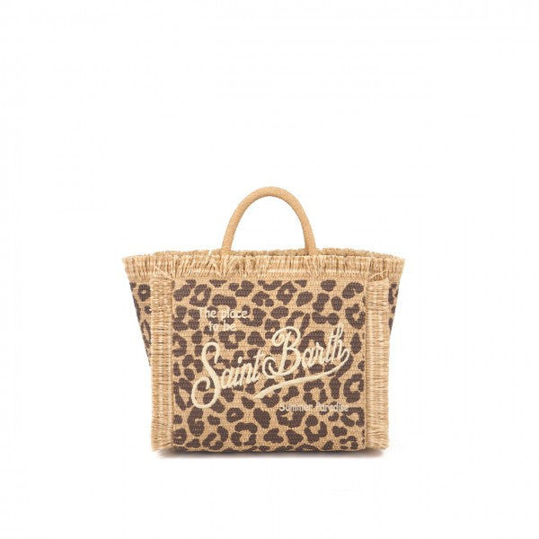 Saint Barth Borsa In Paglia Colette Straw Leopardata