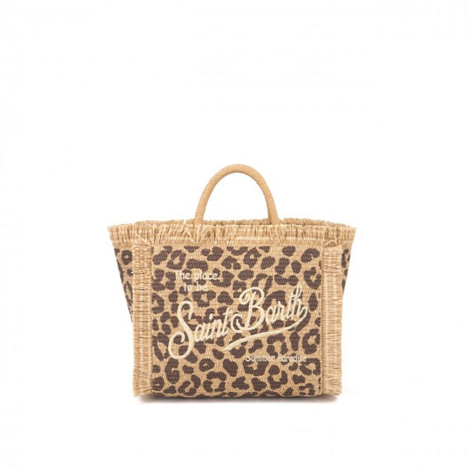Saint Barth Borsa In Paglia Colette Straw Leopardata