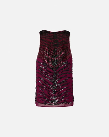 Top Paillettes Ricamo Zebra