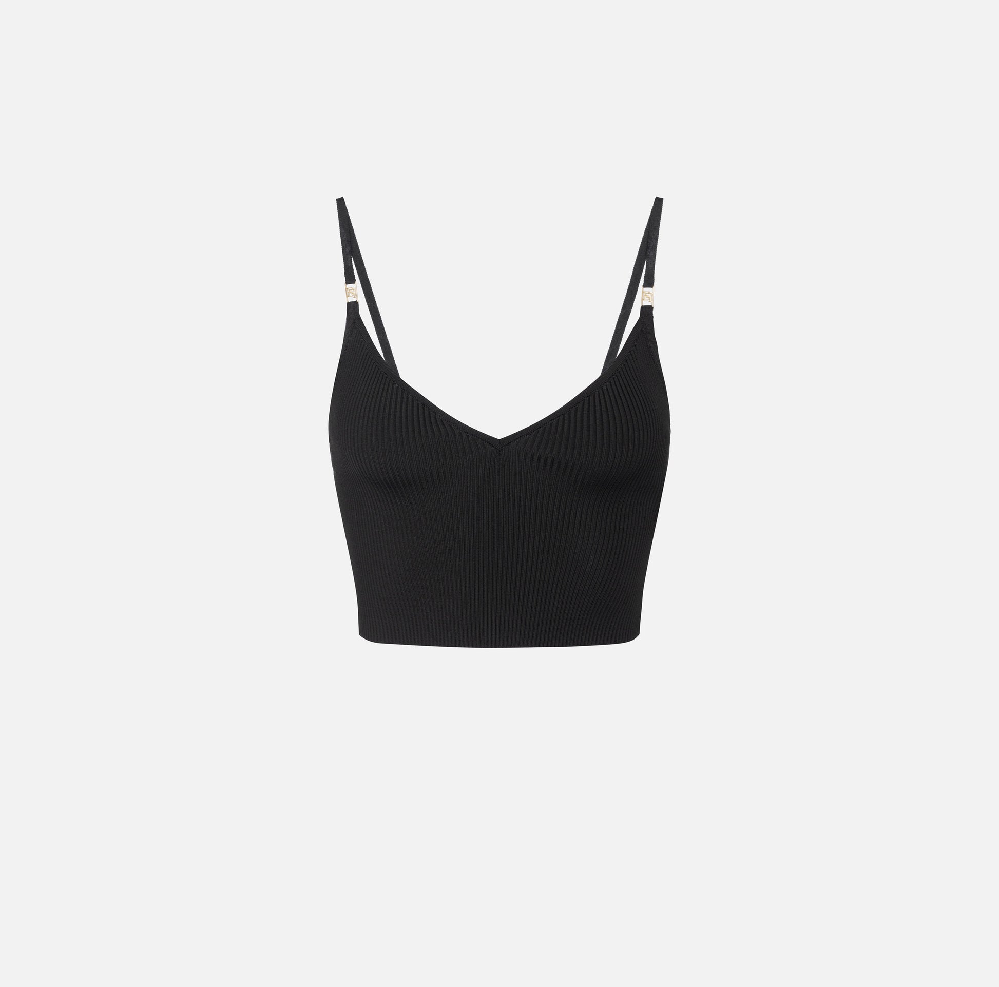 Top bustier in viscosa effetto plissé