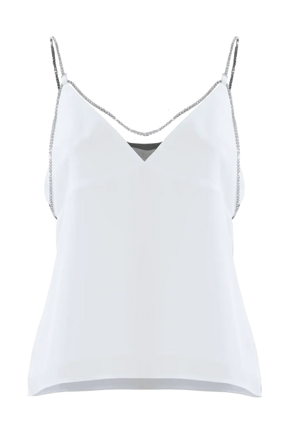 Top svasato con spalline in strass - Top ANAISA