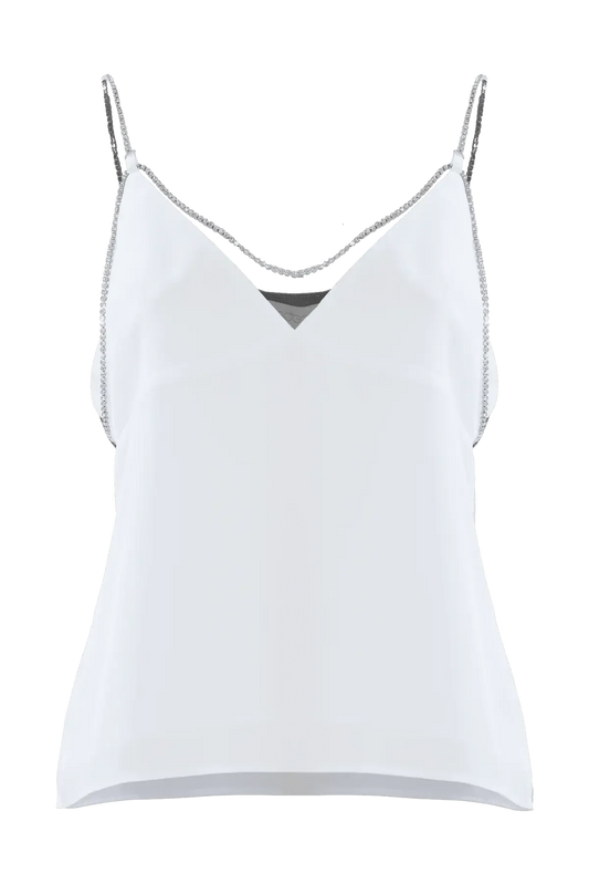Top svasato con spalline in strass - Top ANAISA