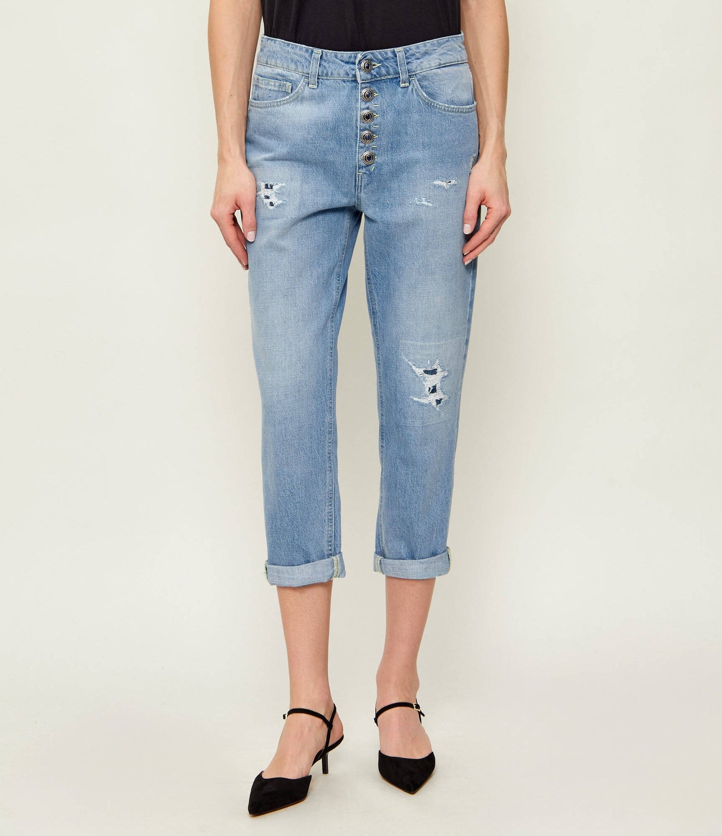 JEANS LOOSE KOONS BOTTONE GIOIELLO