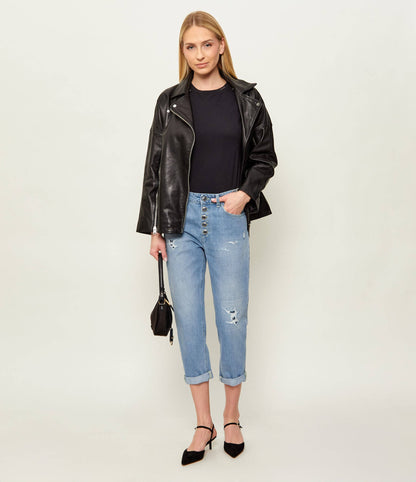 JEANS LOOSE KOONS BOTTONE GIOIELLO